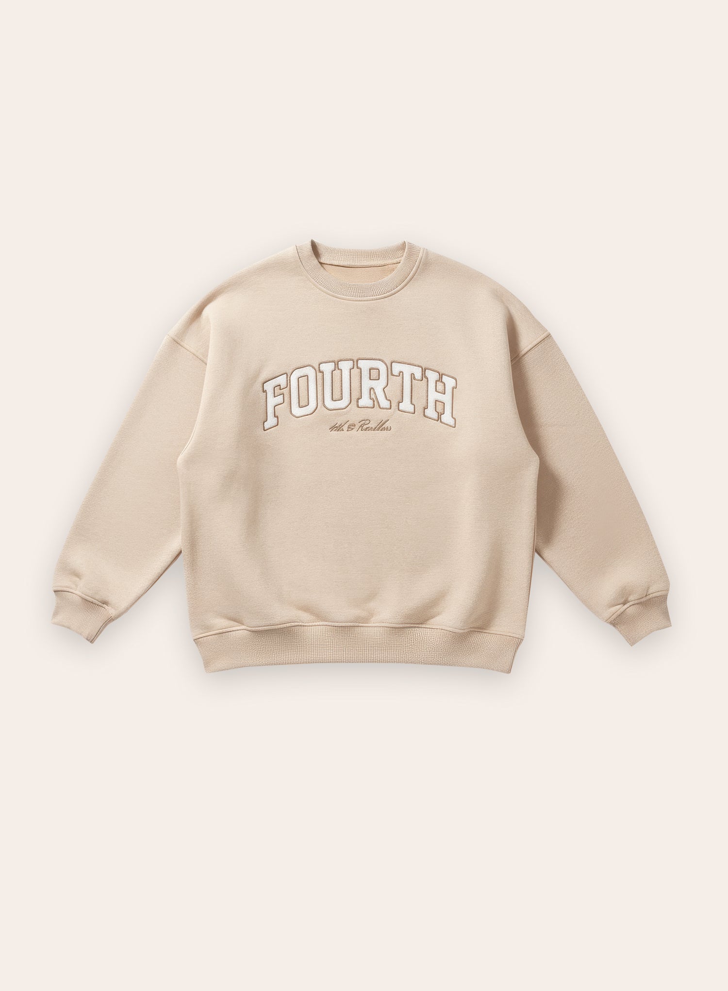 Oatmeal Fourth Slogan Sweatshirt